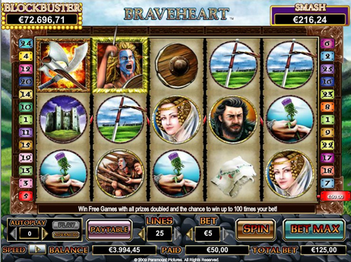 online slot braveheart im intercasino