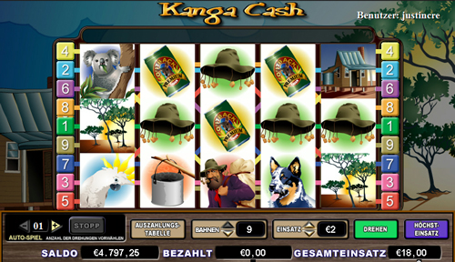 online slot kanga cash im intercasino