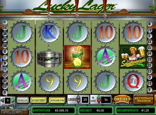 lucky lager online slot im intercasino