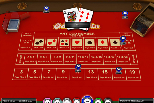odd-one-in kartenspiel roulette