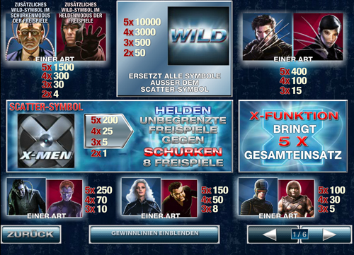 x-men online slot